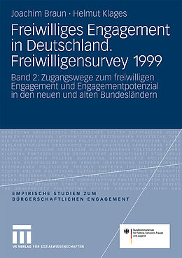 Kartonierter Einband Freiwilliges Engagement in Deutschland.Freiwilligensurvey 1999 von 