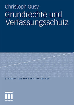 Kartonierter Einband Grundrechte und Verfassungsschutz von Christoph Gusy