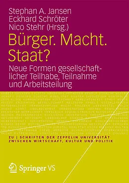 E-Book (pdf) Bürger. Macht. Staat? von Stephan A. Jansen, Eckhard Schröter, Nico Stehr