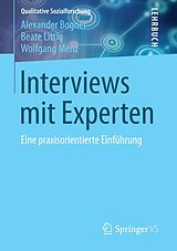 E-Book (pdf) Interviews mit Experten von Alexander Bogner, Beate Littig, Wolfgang Menz