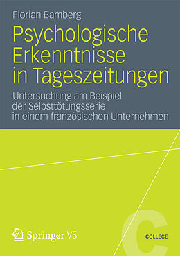 E-Book (pdf) Psychologische Erkenntnisse in Tageszeitungen von Florian Bamberg
