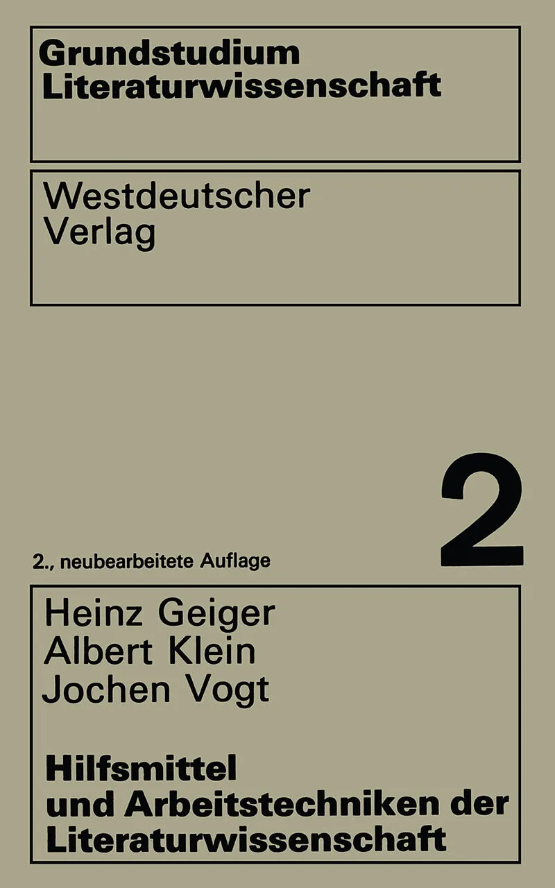 Hilfsmittel und Arbeitstechniken der Literaturwissenschaft