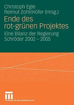 E-Book (pdf) Ende des rot-grünen Projekts von Christoph Egle, Reimut Zohlnhöfer