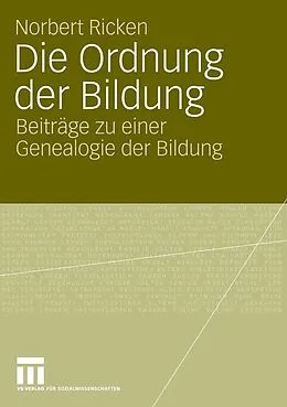 E-Book (pdf) Die Ordnung der Bildung von Norbert Ricken