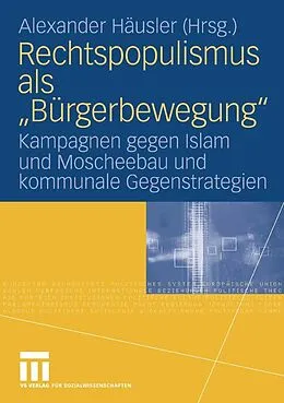 E-Book (pdf) Rechtspopulismus als "Bürgerbewegung" von Alexander Häusler