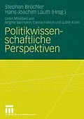 E-Book (pdf) Politikwissenschaftliche Perspektiven von Stephan Bröchler, Hans-Joachim Lauth