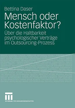 E-Book (pdf) Mensch oder Kostenfaktor? von Bettina Daser