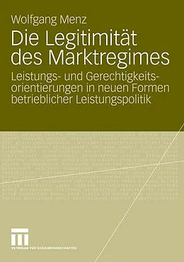 E-Book (pdf) Die Legitimität des Marktregimes von Wolfgang Menz