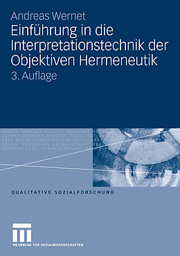 E-Book (pdf) Einführung in die Interpretationstechnik der Objektiven Hermeneutik von Andreas Wernet