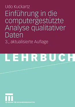 E-Book (pdf) Einführung in die computergestützte Analyse qualitativer Daten von Udo Kuckartz