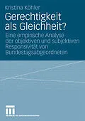 E-Book (pdf) Gerechtigkeit als Gleichheit? von Kristina Köhler