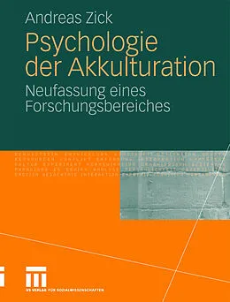 E-Book (pdf) Psychologie der Akkulturation von Andreas Zick