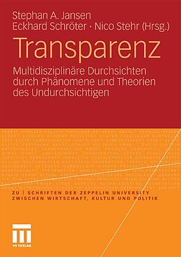 E-Book (pdf) Transparenz von Stephan A. Jansen, Eckhard Schröter, Nico Stehr