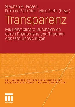 E-Book (pdf) Transparenz von Stephan A. Jansen, Eckhard Schröter, Nico Stehr