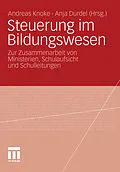 E-Book (pdf) Steuerung im Bildungswesen von Andreas Knoke, Anja Durdel