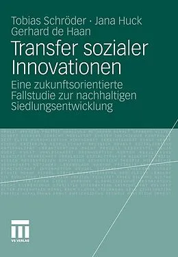 E-Book (pdf) Transfer sozialer Innovationen von Tobias Schröder, Jana Huck, Gerhard de Haan