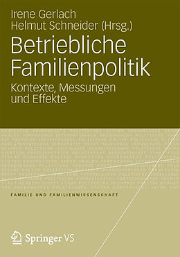 E-Book (pdf) Betriebliche Familienpolitik von Irene Gerlach, Helmut Schneider