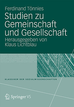 E-Book (pdf) Studien zu Gemeinschaft und Gesellschaft von Ferdinand Tönnies