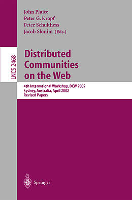 Kartonierter Einband Distributed Communities on the Web von 