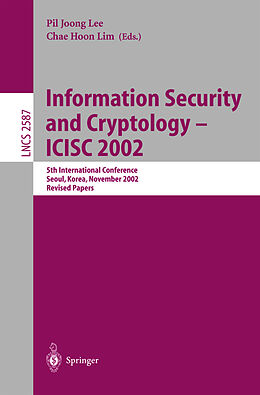 Kartonierter Einband Information Security and Cryptology - ICISC 2002 von 