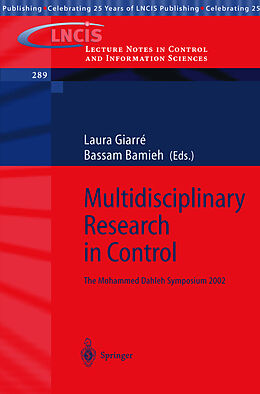 Kartonierter Einband Multidisciplinary Research in Control von 