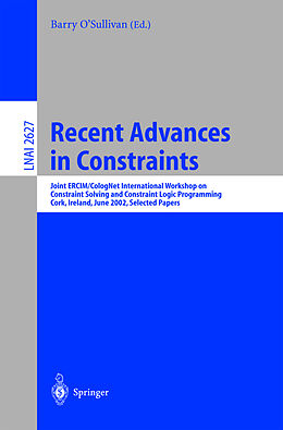 Kartonierter Einband Recent Advances in Constraints von 
