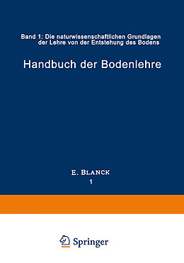 Kartonierter Einband Handbuch der Bodenlehre von 