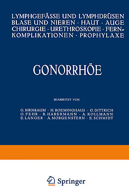 Kartonierter Einband Gonorrhöe von G. Birnbaum, H. Boeminghaus, O. Dittrich