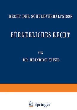 Kartonierter Einband Bürgerliches Recht von Heinrich Titze