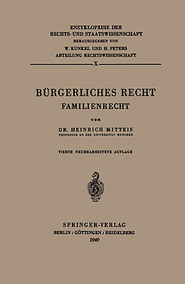 Kartonierter Einband Bürgerliches Recht von Heinrich Mitteis