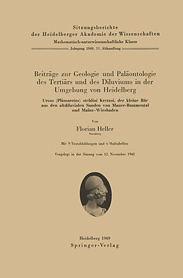 Kartonierter Einband Beiträge zur Geologie und Paläontologie des Tertiärs und des Diluviums in der Umgebung von Heidelberg von F. Heller