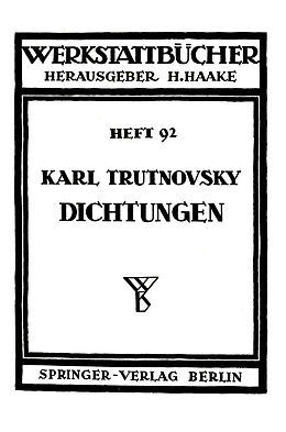 Kartonierter Einband Dichtungen von K. Trutnovsky