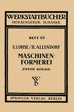 Kartonierter Einband Maschinenformerei von H. Allendorf