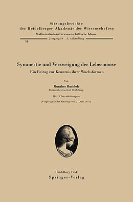 Kartonierter Einband Symmetrie und Verzweigung der Lebermoose von G. Buchloh