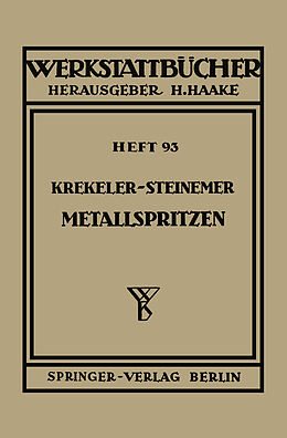 Kartonierter Einband Metallspritzen von K. Krekeler, K. Steinemer