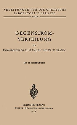 Kartonierter Einband Gegenstrom-Verteilung von H. M. Rauen, W. Stamm