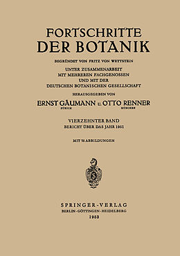 Kartonierter Einband Bericht Über das Jahr 1951 von Ernst Gäumann, Otto Renner