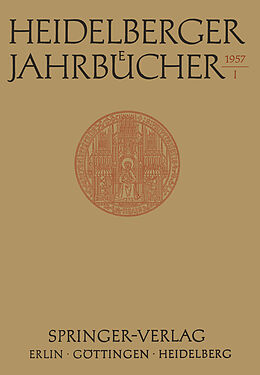 Kartonierter Einband Heidelberger Jahrbücher von Kenneth A. Loparo