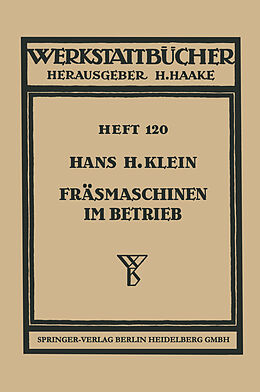 Kartonierter Einband Fräsmaschinen im Betrieb von H.H. Klein