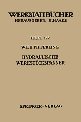 Kartonierter Einband Hydraulische Werkstückspanner von W.P. Ferling