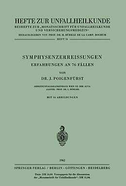 Kartonierter Einband Symphysenzerreissungen von J. Poigenfürst