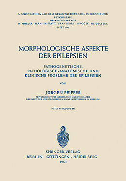Kartonierter Einband Morphologische Aspekte der Epilepsien von J. Pfeiffer