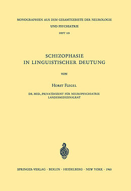 Kartonierter Einband Schizophasie in Linguistischer Deutung von H. Flegel