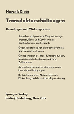 Kartonierter Einband Transduktorschaltungen von Walter Hartel, Helmut Dietz