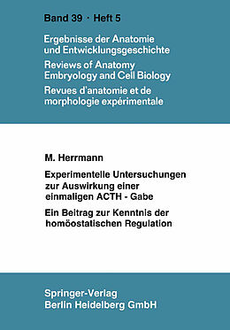 Kartonierter Einband Experimentelle Untersuchungen zur Auswirkung einer einmaligen ACTH-Gabe von M. Hermann