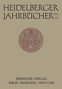 Kartonierter Einband Heidelberger Jahrbücher von H. Schipperges