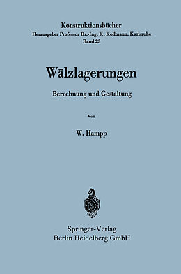 Kartonierter Einband Wälzlagerungen von Wilhelm Hampp