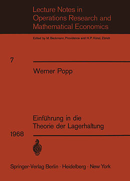 Kartonierter Einband Einführung in die Theorie der Lagerhaltung von W. Popp