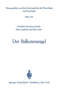 Kartonierter Einband Der Balkenmangel von F. Unterharnscheidt, D. Jachnik, H. Gött