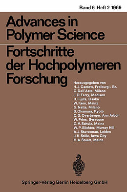 Kartonierter Einband Fortschritte der Hochpolymeren-Forschung von H. -J. Cantow, G. V. Schulz, W. P. Slichter